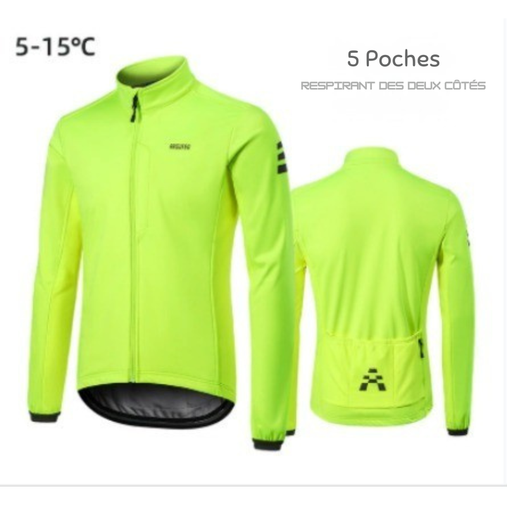 Veste de Cyclisme Hiver | Coupe-Vent, Chaude & Doublée Polaire